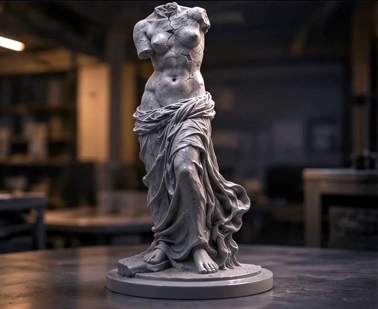 Finished sculptural figure created by RONIVIA Studio