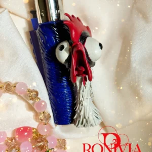 Cocky Blue – Handcrafted Clipper Lighter Cover