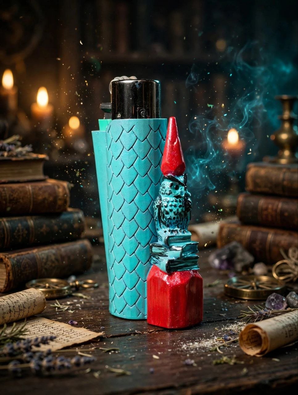 RONIVIA Sage – Crystal Library Edition Clipper Lighter Cover